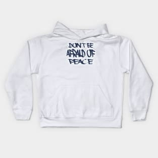 peace phrase in graffiti Kids Hoodie